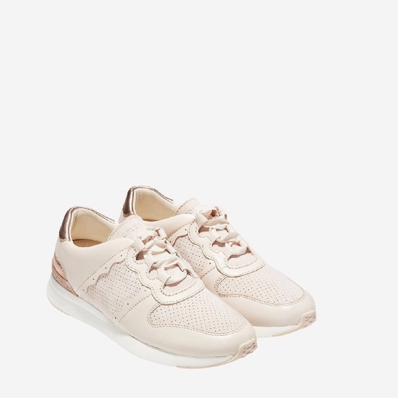 Cole Haan Women's GrandPrø Wedge Trainer Peach Rose Gold - Picture 2 of 15